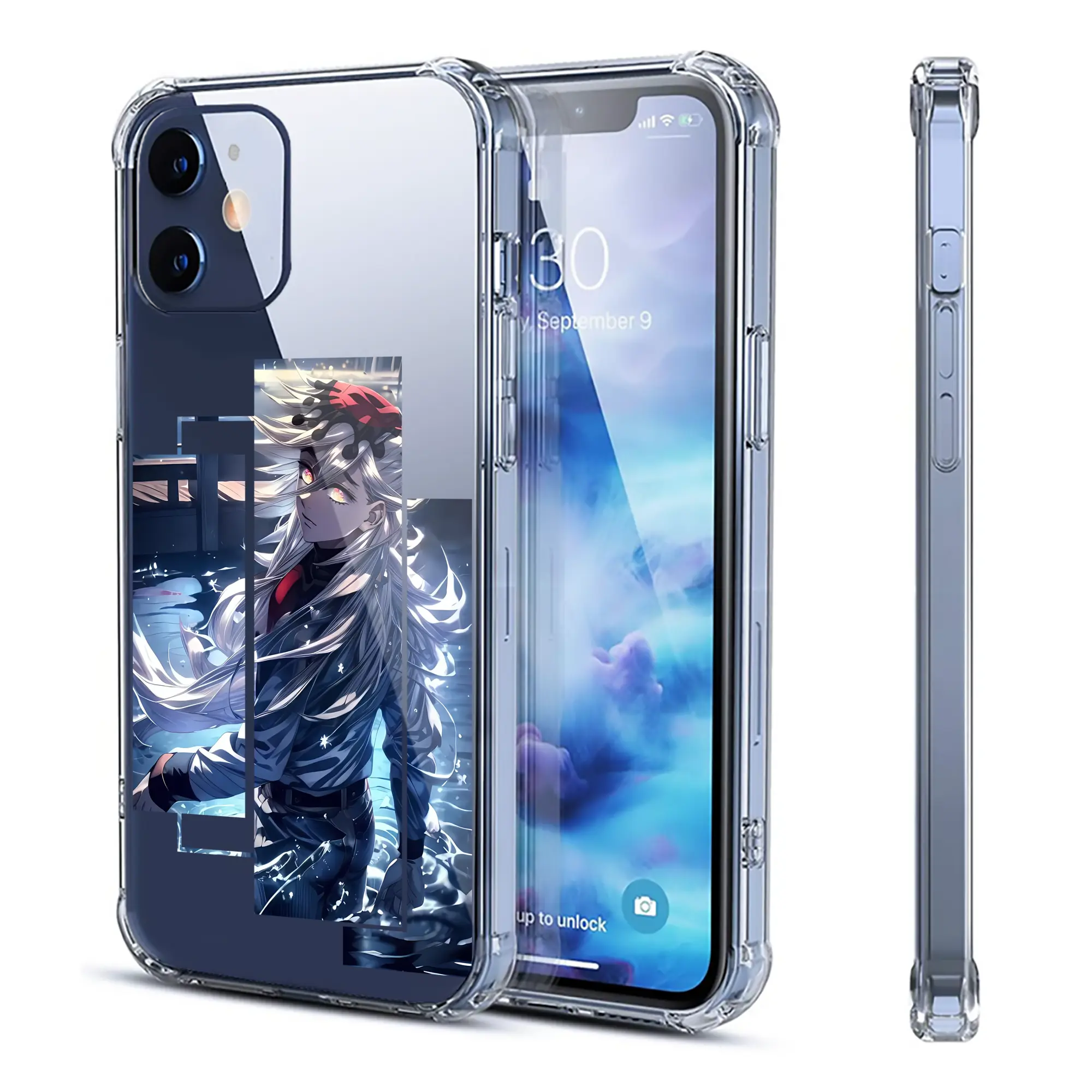 鬼滅の刃 グッズ,童磨 - IPhone 12シリーズ対応 ・ 透明スマホケース ・ クリアソフトケース ・ TPU素材 ・ 耐衝撃 ・ 高密着 ・ 防汚 防指紋 ・ 簡単着脱